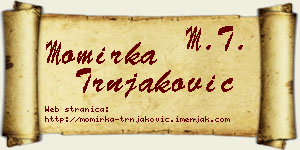 Momirka Trnjaković vizit kartica